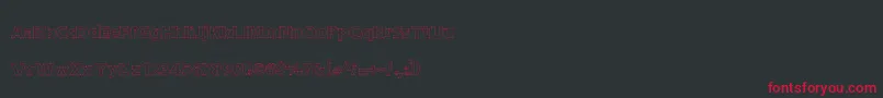 DraftQuick Font – Red Fonts on Black Background