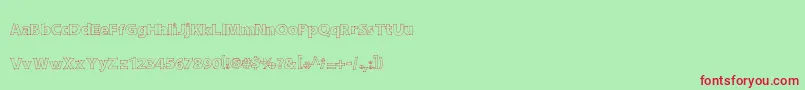 DraftQuick Font – Red Fonts on Green Background