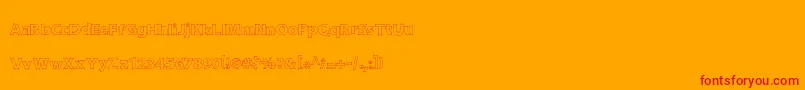 DraftQuick Font – Red Fonts on Orange Background