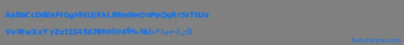 フォントDraftQuickV2 filled – 灰色の背景に青い文字