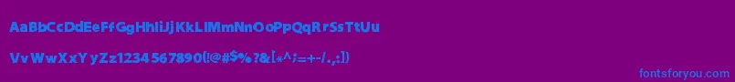 DraftQuickV2 filled Font – Blue Fonts on Purple Background