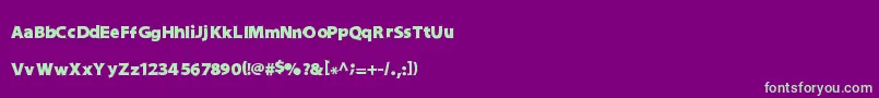 Шрифт DraftQuickV2 filled – зелёные шрифты на фиолетовом фоне