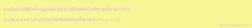 DraftQuickV2 filled Font – Pink Fonts on Yellow Background