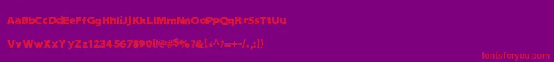 DraftQuickV2 filled Font – Red Fonts on Purple Background