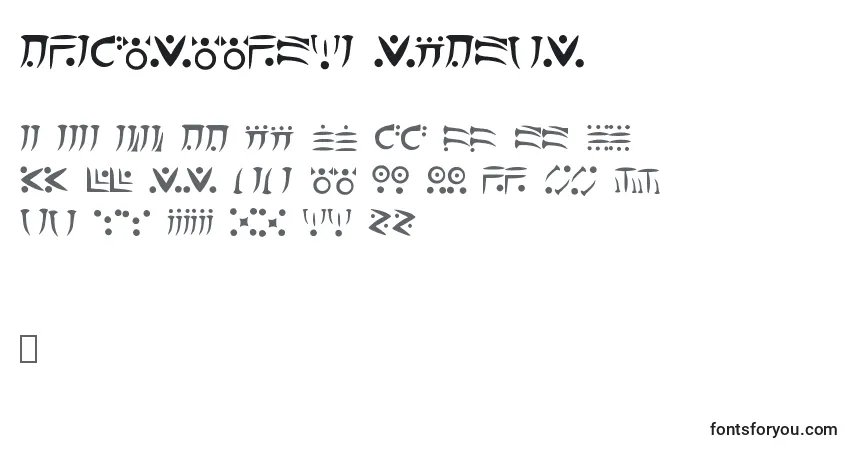 Schriftart Dragomooriya medium – Alphabet, Zahlen, spezielle Symbole