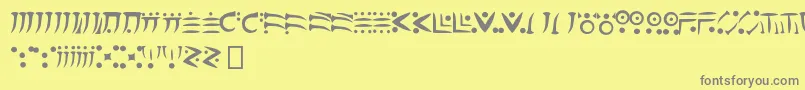 dragomooriya medium Font – Gray Fonts on Yellow Background