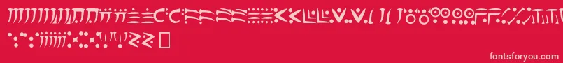 dragomooriya medium Font – Pink Fonts on Red Background