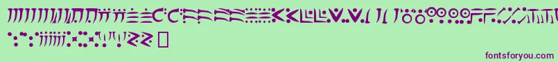dragomooriya medium Font – Purple Fonts on Green Background