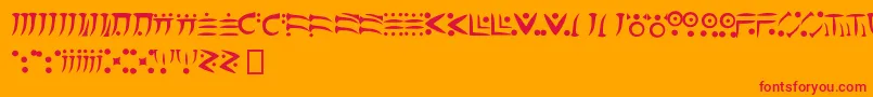 dragomooriya medium Font – Red Fonts on Orange Background