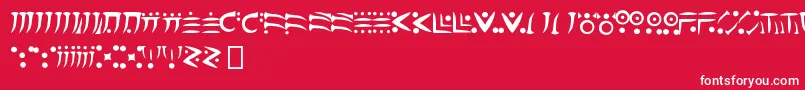 フォントdragomooriya medium – 赤い背景に白い文字