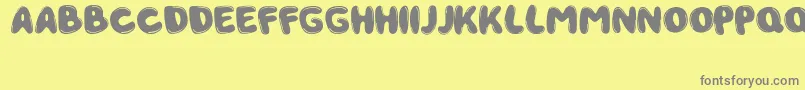 Dragon Ball Font – Gray Fonts on Yellow Background