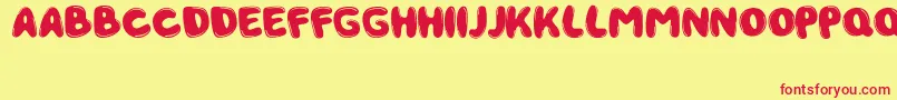 Dragon Ball Font – Red Fonts on Yellow Background
