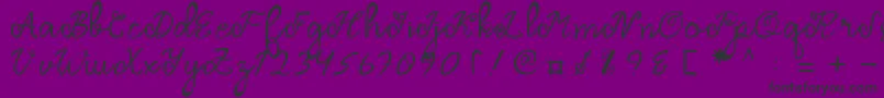 Dragonfly Script-Schriftart – Schwarze Schriften auf violettem Hintergrund