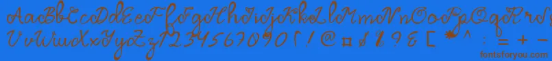 Подробнее о шрифте Dragonfly Script Шрифт Dragonfly Script – коричневые шрифты на синем фоне