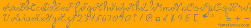 fuente Dragonfly Script – Fuentes Grises Sobre Fondo Naranja