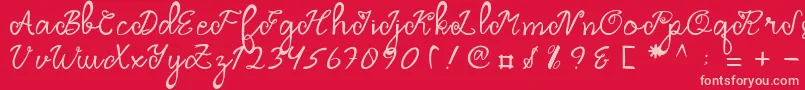 More about Dragonfly Script Font Dragonfly Script Font – Pink Fonts on Red Background
