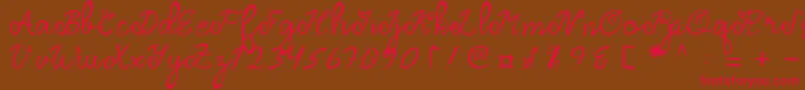 Dragonfly Script Font – Red Fonts on Brown Background