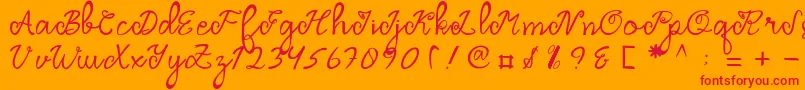 fuente Dragonfly Script – Fuentes Rojas Sobre Fondo Naranja