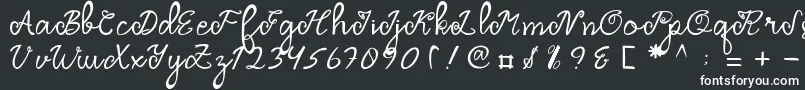 フォントDragonfly Script – 黒い背景に白い文字