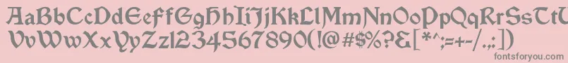 フォントVinque – ピンクの背景に灰色の文字