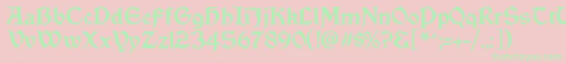 Vinque Font – Green Fonts on Pink Background