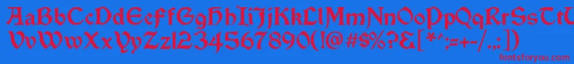 Vinque-fontti – punaiset fontit sinisellä taustalla