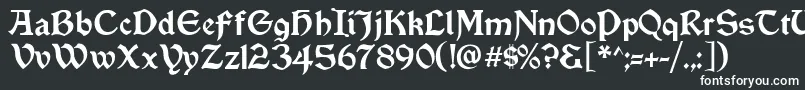 フォントVinque – 黒い背景に白い文字