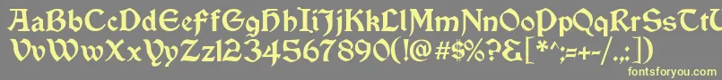 Vinque-fontti – keltaiset fontit harmaalla taustalla