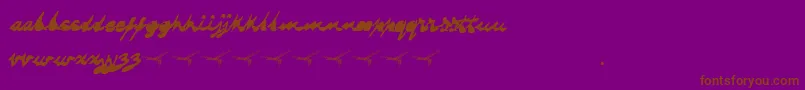 DRAGONFLY Font – Brown Fonts on Purple Background