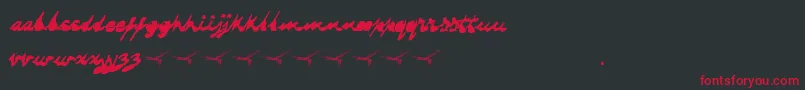 DRAGONFLY Font – Red Fonts on Black Background