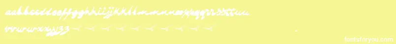 DRAGONFLY Font – White Fonts on Yellow Background