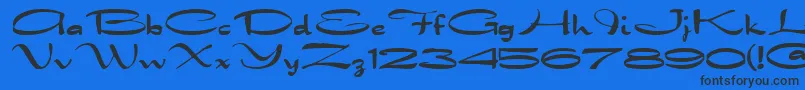 dragonwick fg Font – Black Fonts on Blue Background