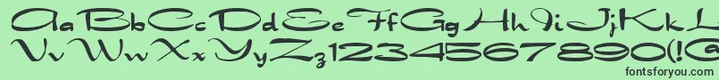 dragonwick fg Font – Black Fonts on Green Background