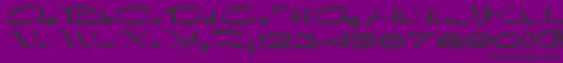 dragonwick fg-Schriftart – Schwarze Schriften auf violettem Hintergrund