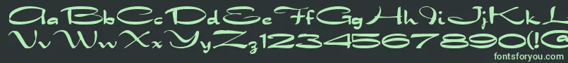 dragonwick fg Font – Green Fonts on Black Background