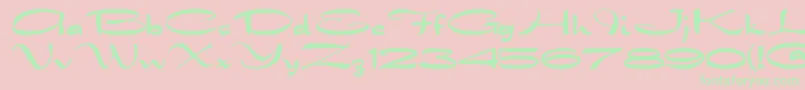 dragonwick fg-Schriftart – Grüne Schriften auf rosa Hintergrund