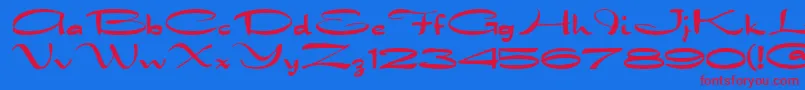 dragonwick fg Font – Red Fonts on Blue Background