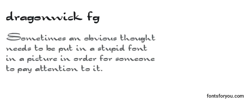 Шрифт Dragonwick fg