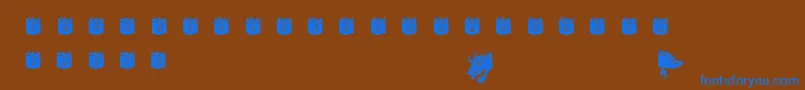Czcionka dragoon – niebieskie czcionki na brązowym tle