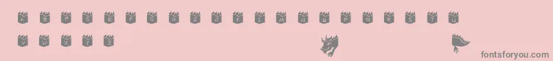 dragoon-Schriftart – Graue Schriften auf rosa Hintergrund