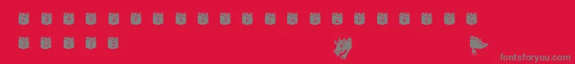 Police dragoon – polices grises sur fond rouge