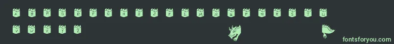 dragoon Font – Green Fonts on Black Background