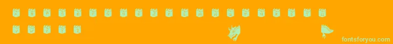 dragoon Font – Green Fonts on Orange Background