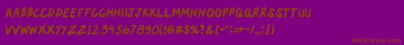 Шрифт Dragos – коричневые шрифты на фиолетовом фоне