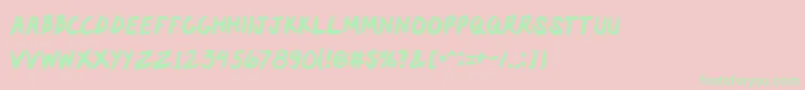 Dragos Font – Green Fonts on Pink Background