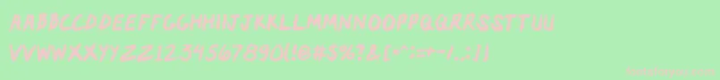 Dragos Font – Pink Fonts on Green Background