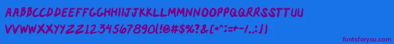 Dragos Font – Purple Fonts on Blue Background