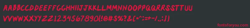 Dragos Font – Red Fonts on Black Background