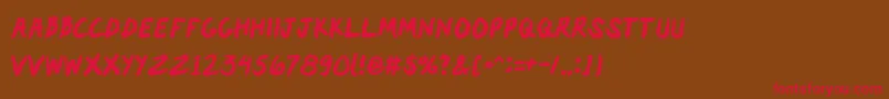 Dragos Font – Red Fonts on Brown Background