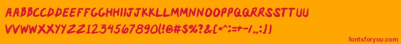 Dragos Font – Red Fonts on Orange Background